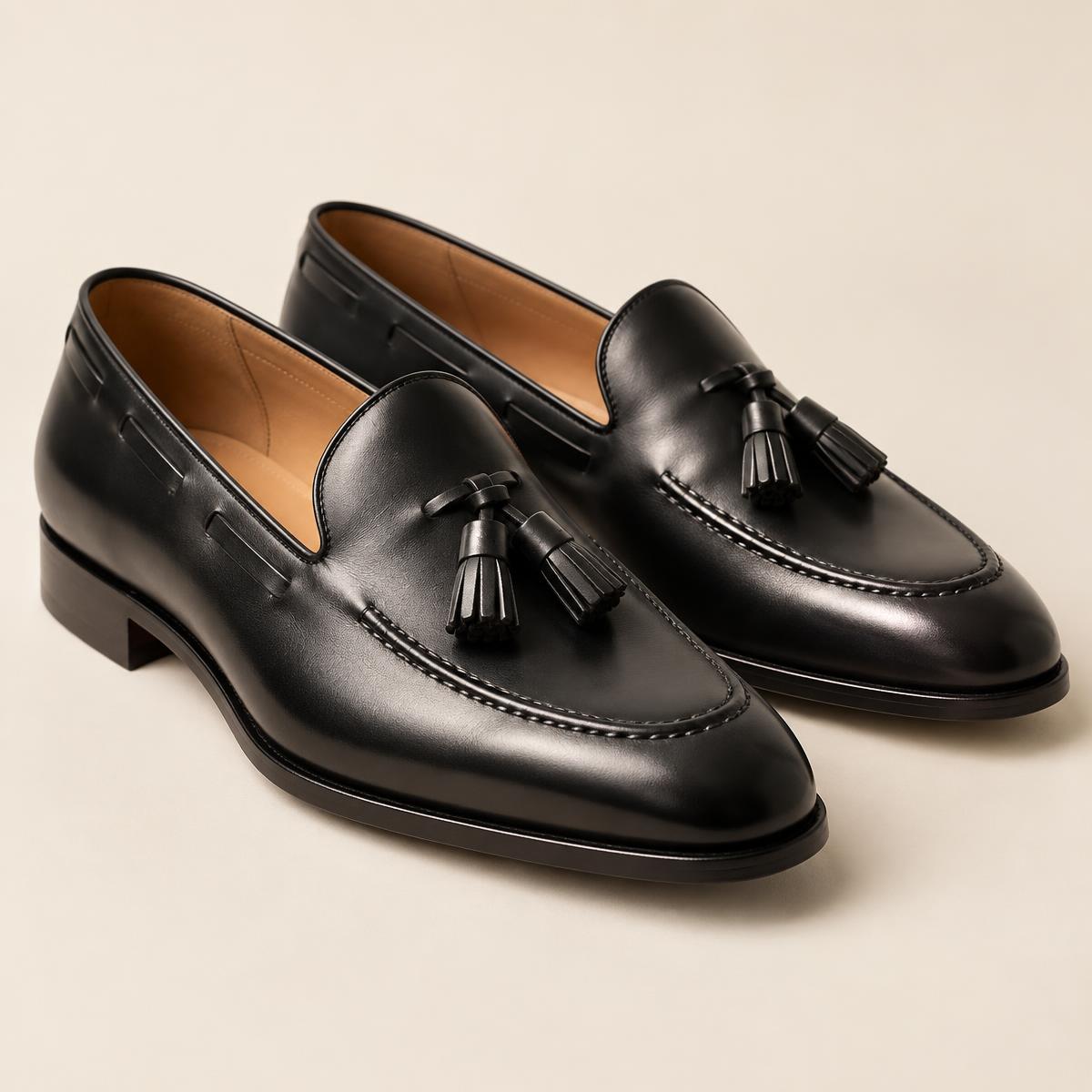 The Tassel Loafer worn with tailored trousers